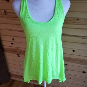 🛍Neon Green Tank Top Loose Fit Aztec Tribal